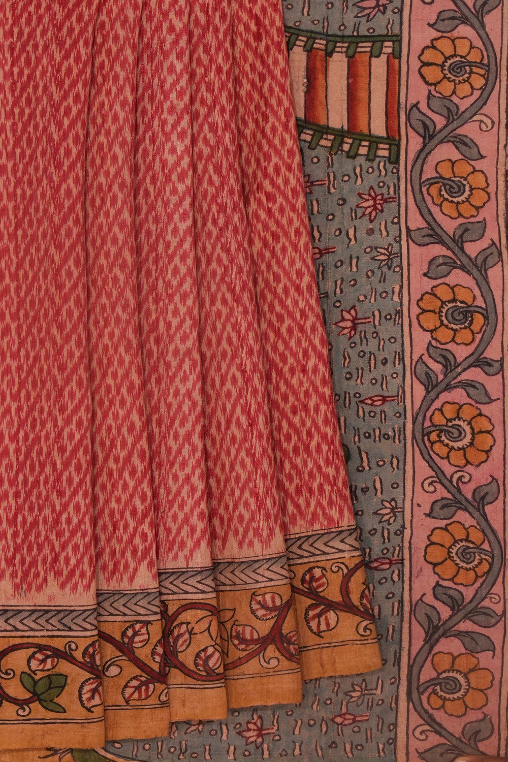 Image of Dupion Silk Pink Saree